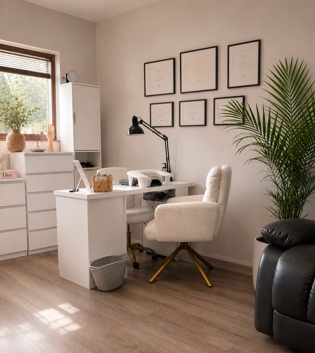 Luxury Beige Minimalist Studio Interior