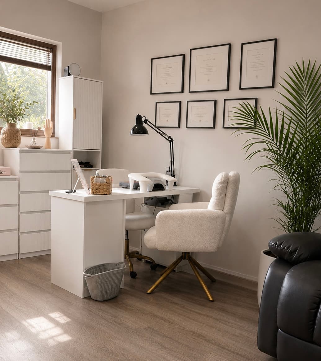 Luxury Beige Minimalist Studio Interior